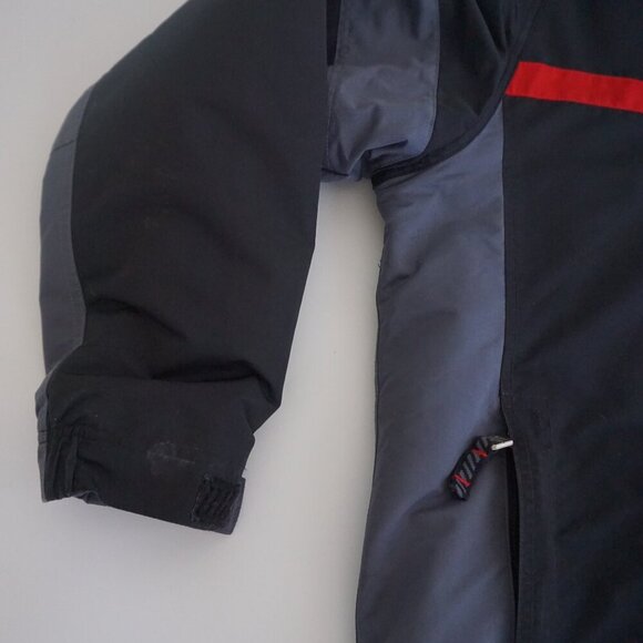 VTG Y2K Gray Tag Nike Black Red Fleece Lined Red Check Zip Up Nylon Ski Jacket L - Picture 8 of 11